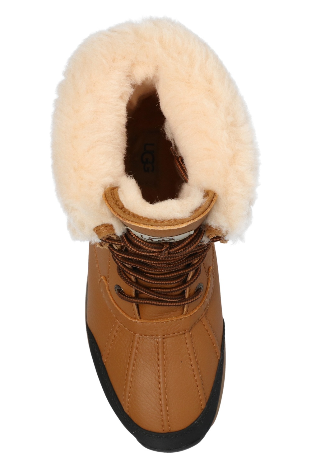 Ugg Adirondack Iii Faux Shearling-lined Leather Boots In Brown