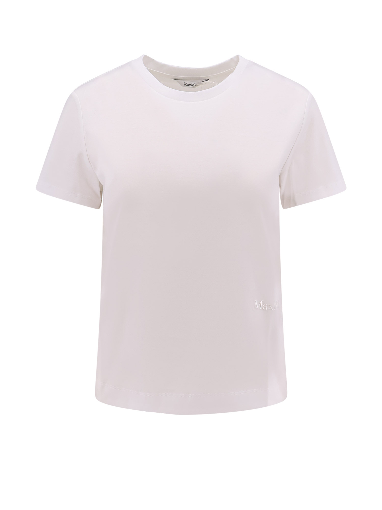 Max Mara Open-necked Black Shirt In White
