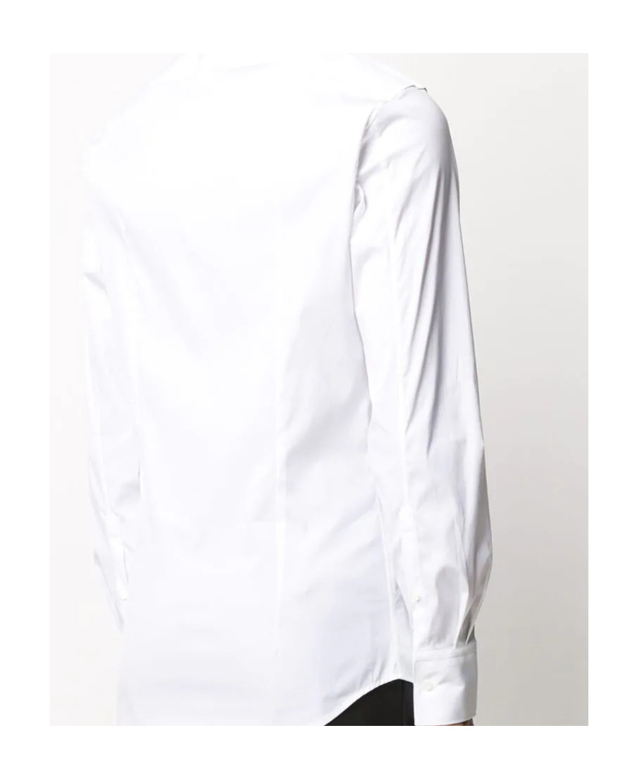 Neil Barrett Contrast Pointed Lapel Shirt In White