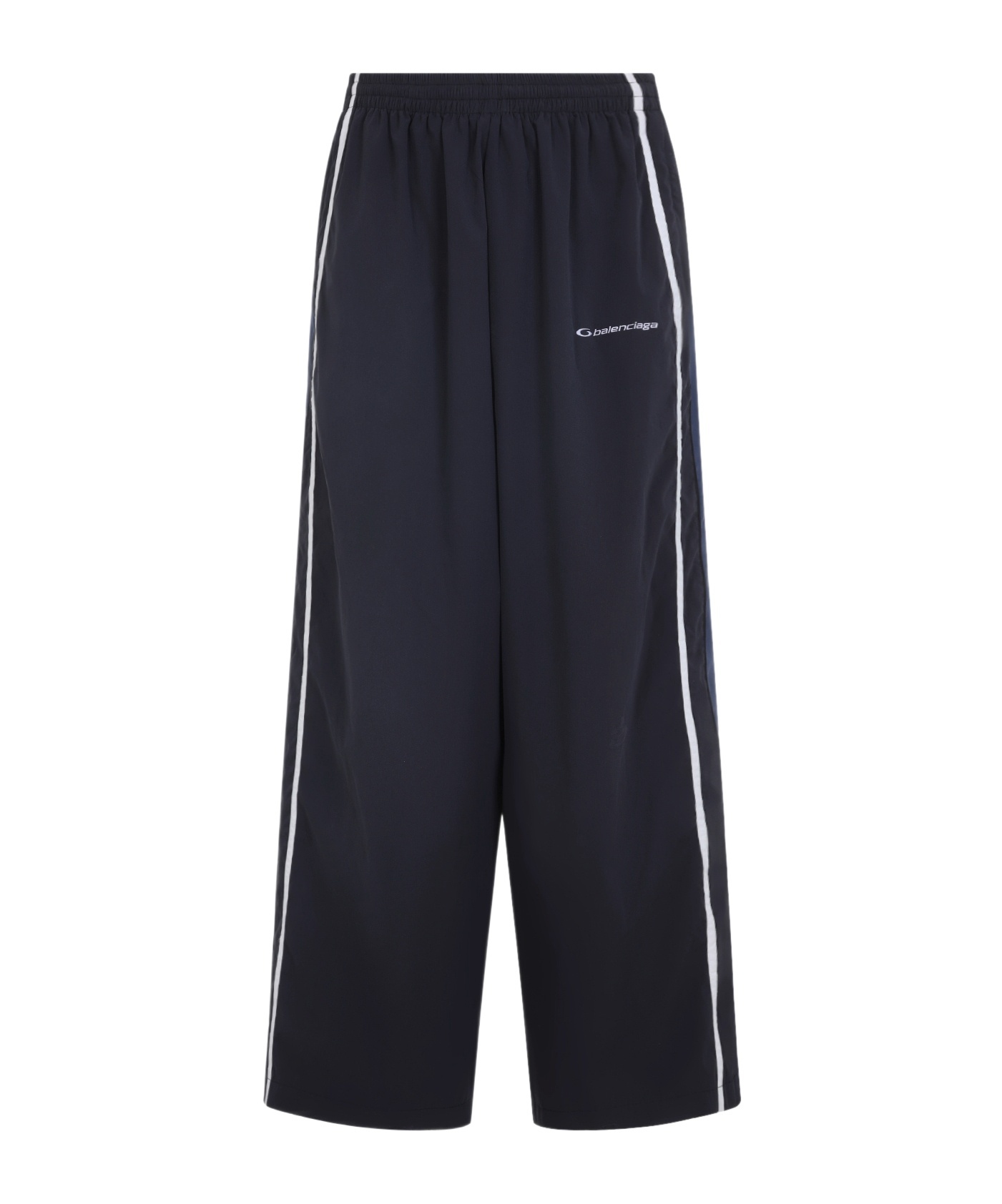 Balenciaga Sporty Trousers Featuring Side Stripes In Blue