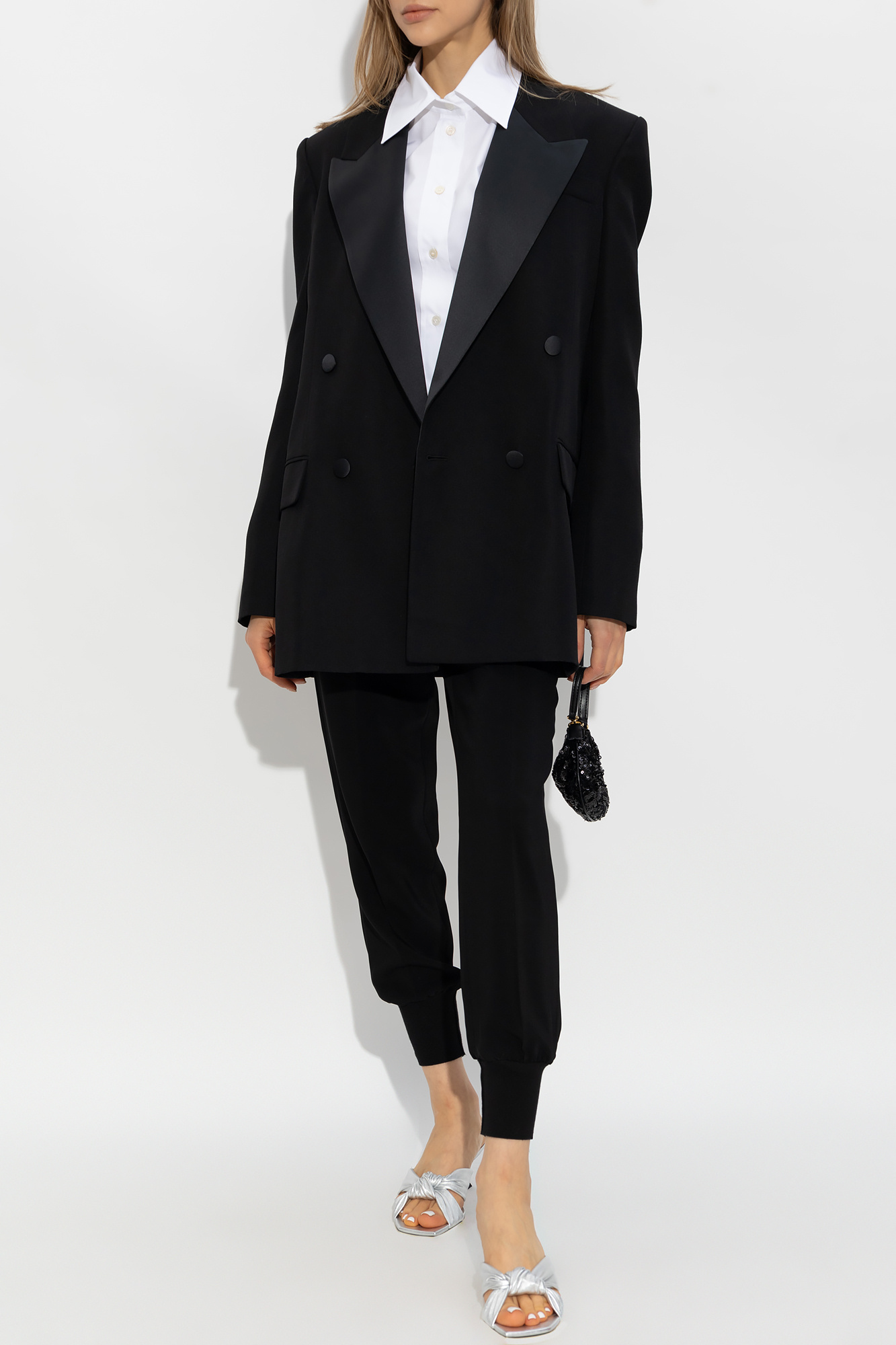 Stella Mccartney Pleated Front Trousers In Black