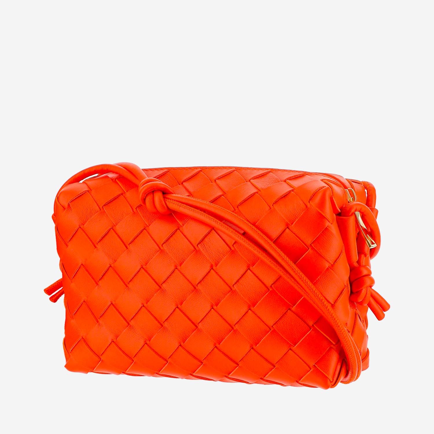 Bottega Veneta Mini Loop Camera Bag In Red