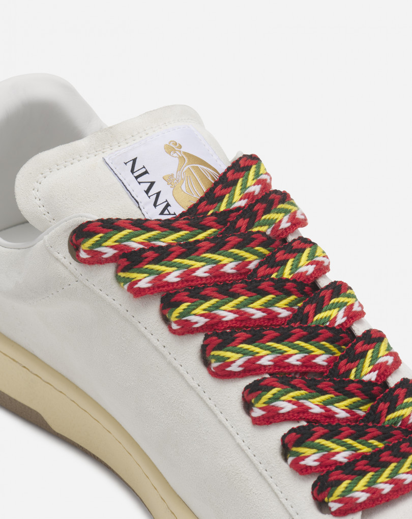 Lanvin Leather Sneakers In Gray