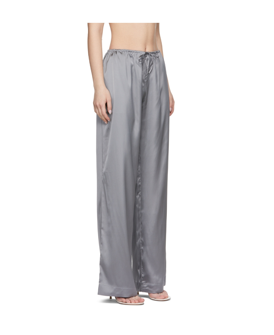 Jacquemus Le Pant Mentalo Wide-leg Mid-rise Crepe Trousers In Gray