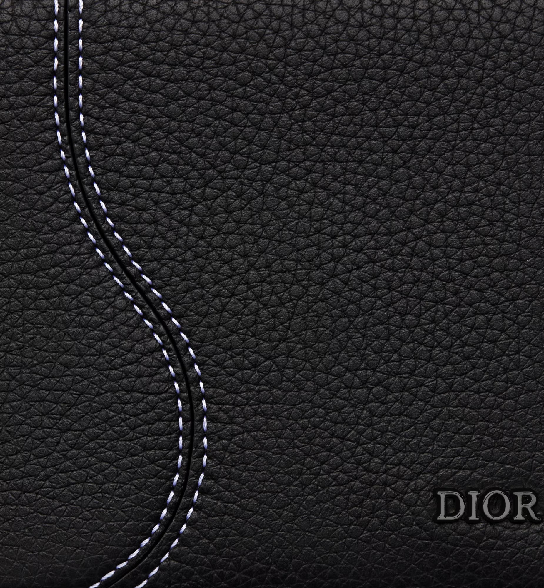 Dior Saddle Compact Purse In Black