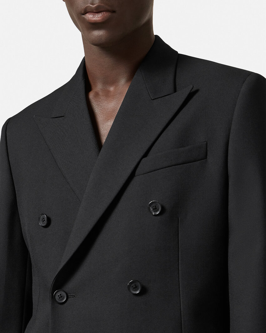 VERSACE VERSACE DOUBLE-BREASTED TAILORED BLAZER
