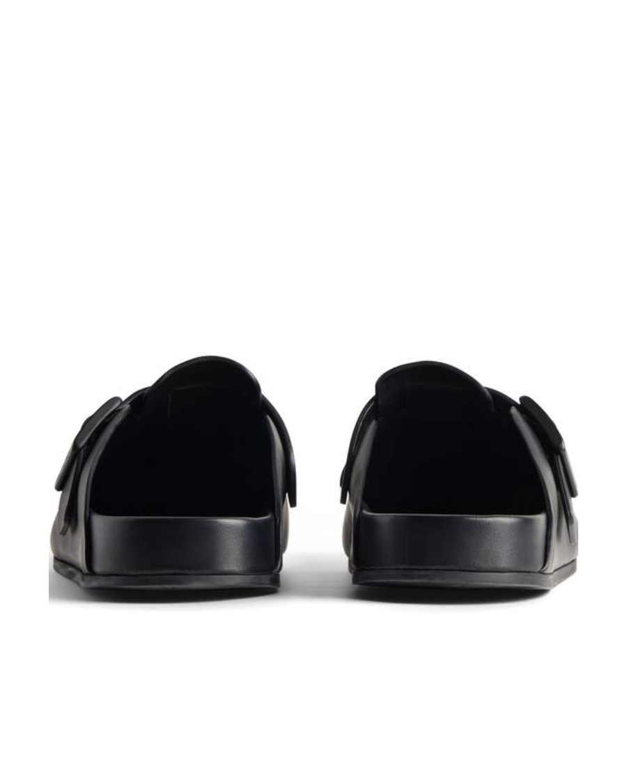 Balenciaga Sunday Leather Clogs In Black