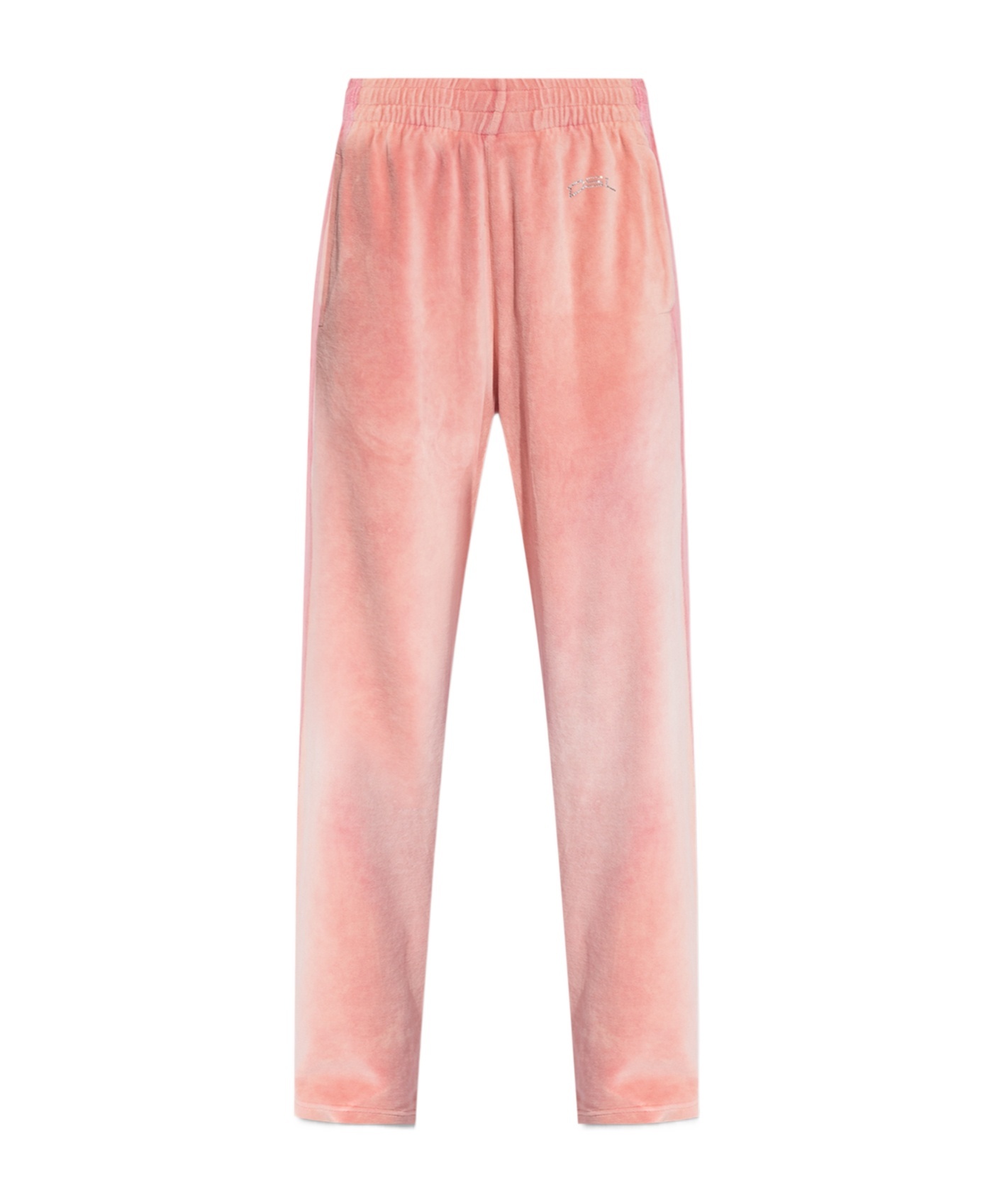 Diesel Low-rise Velvet Trousers In Pink