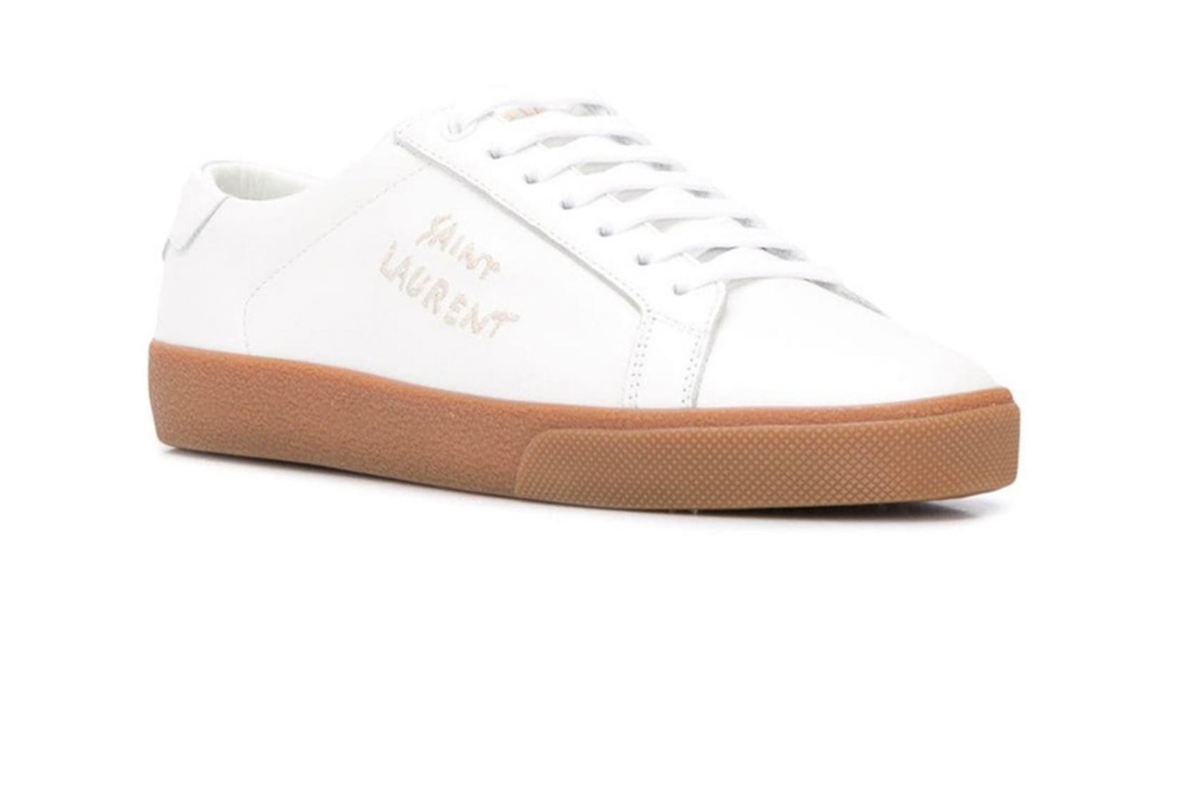 SAINT LAURENT LOGO LACE UP SNEAKERS
