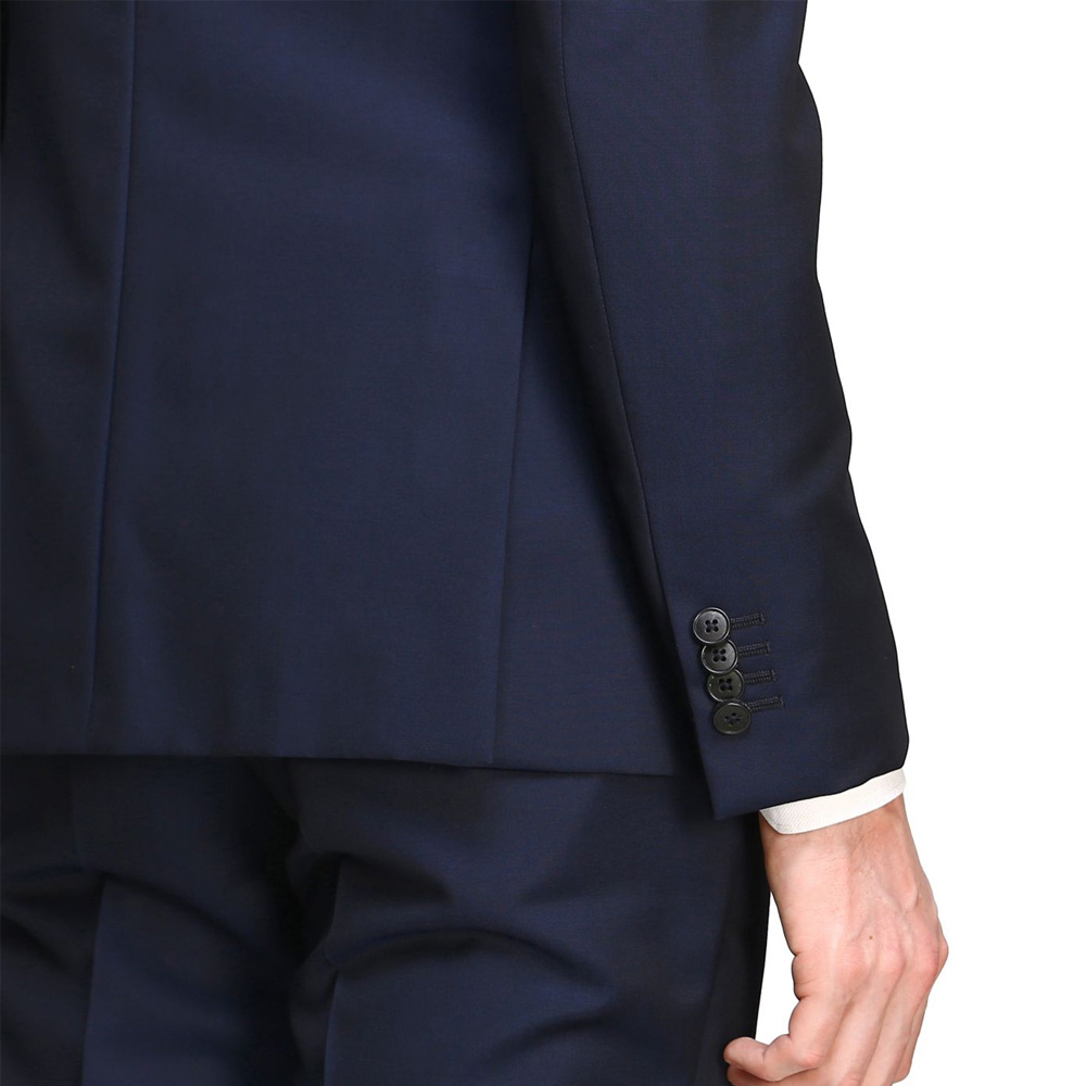 Shop Zegna Long Sleeved Suit Jacket In Black