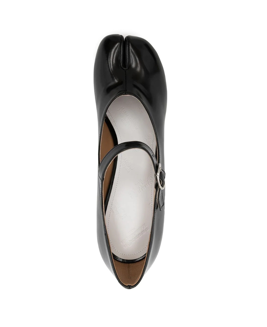 Maison Margiela Tabi Block-heel Ankle-strap Pumps In Black