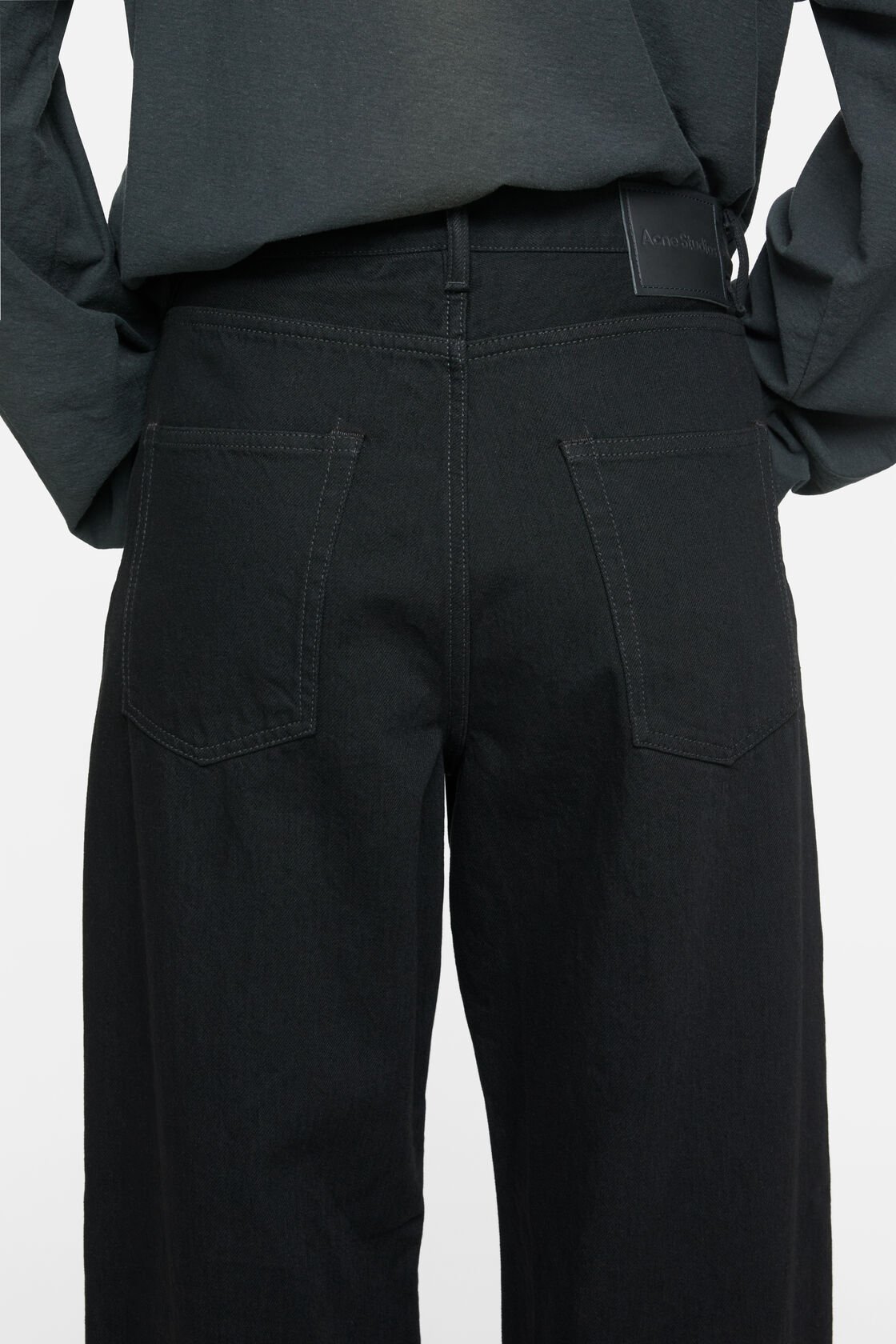 Acne Studios Jeans With Belt Loops In Black