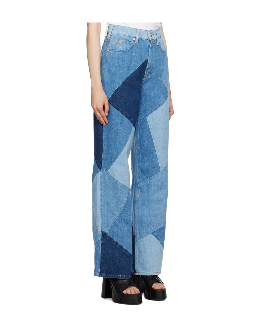 Frame Le High N Tight Quilted Jeans In Blue