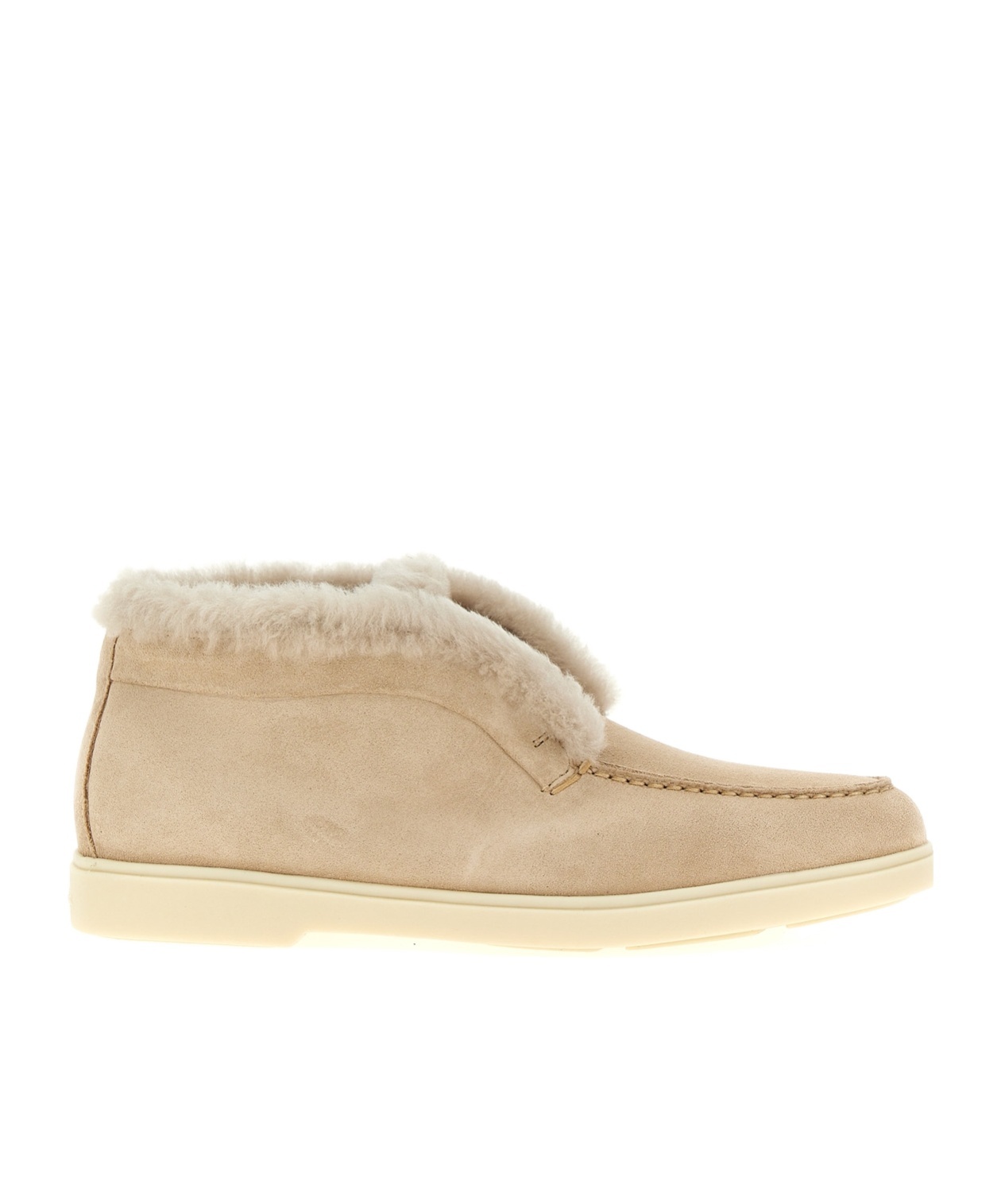 Santoni Round-toed Ankle Boots In Brown
