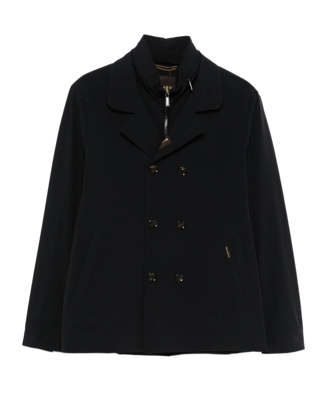 Moorer `volmer` Double-breasted Blazer In Midnight Blue