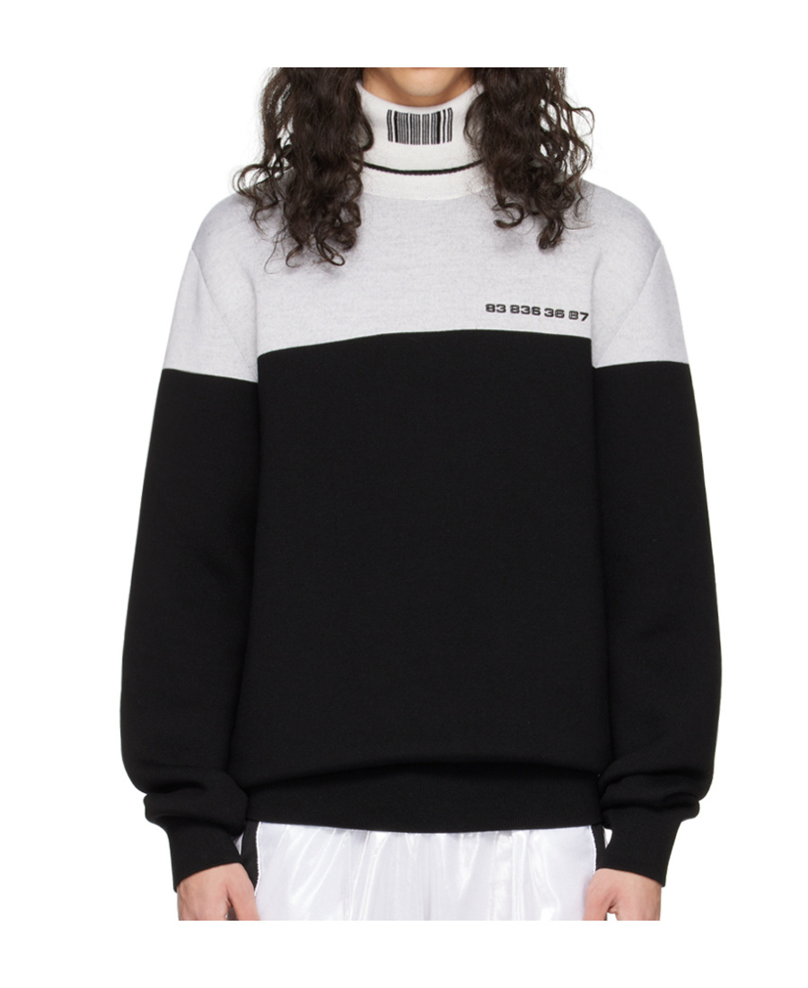 VTMNTS NUMBERED ROLL-NECK JUMPER 