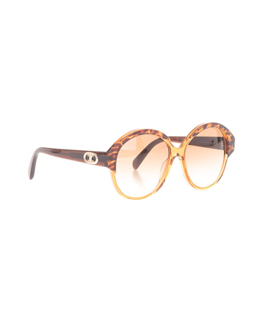 Celine Oversized Round Frame Sunglasses In Brown