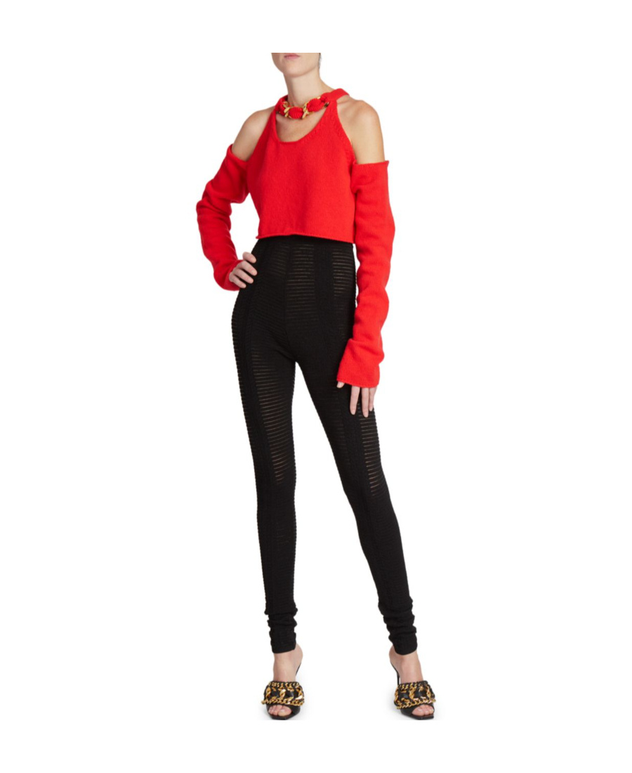 BALMAIN HIGH WAIST KNITTED LEGGINGS
