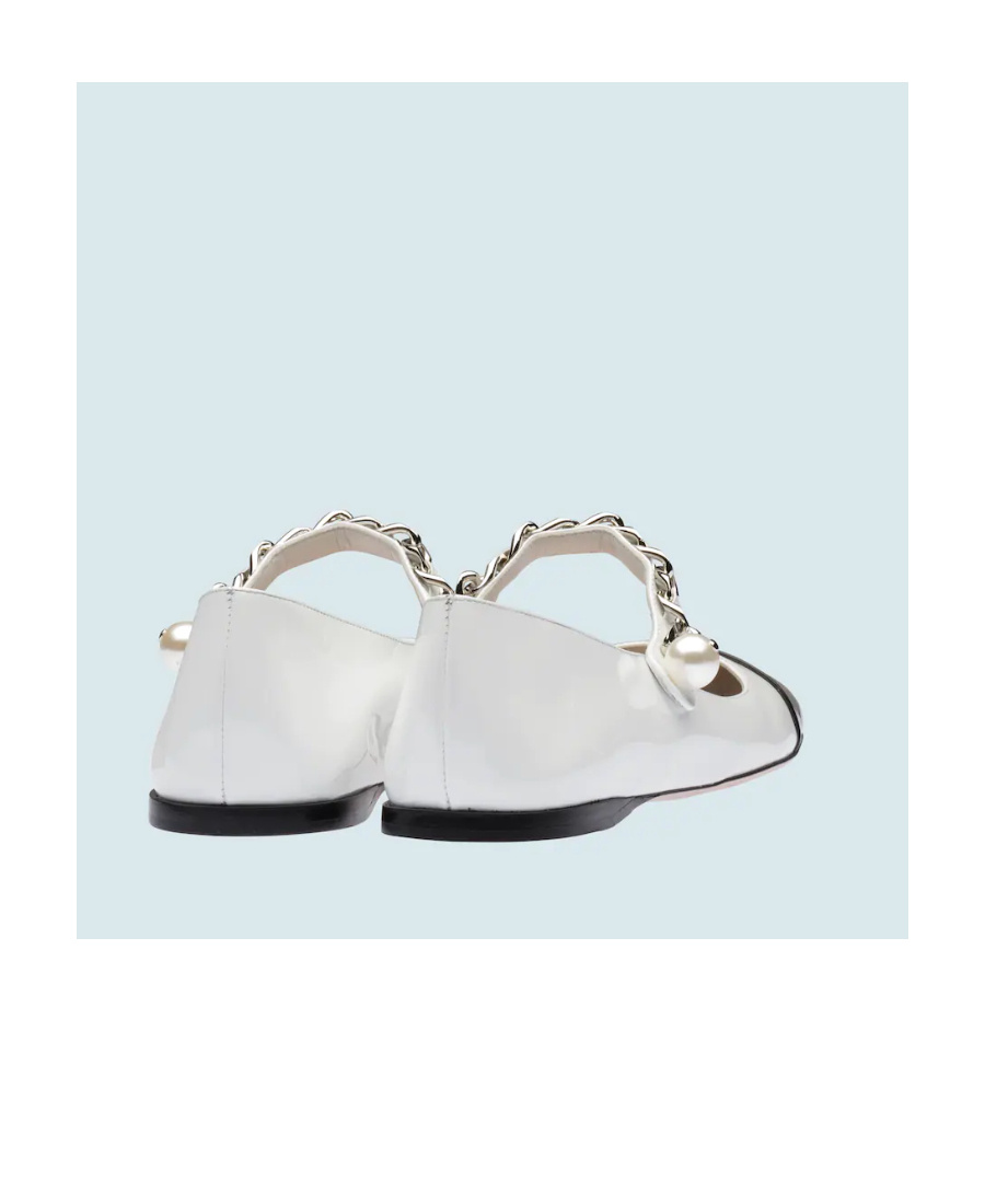 Miu Miu Patent Leather Ballerina Pumps In Multi