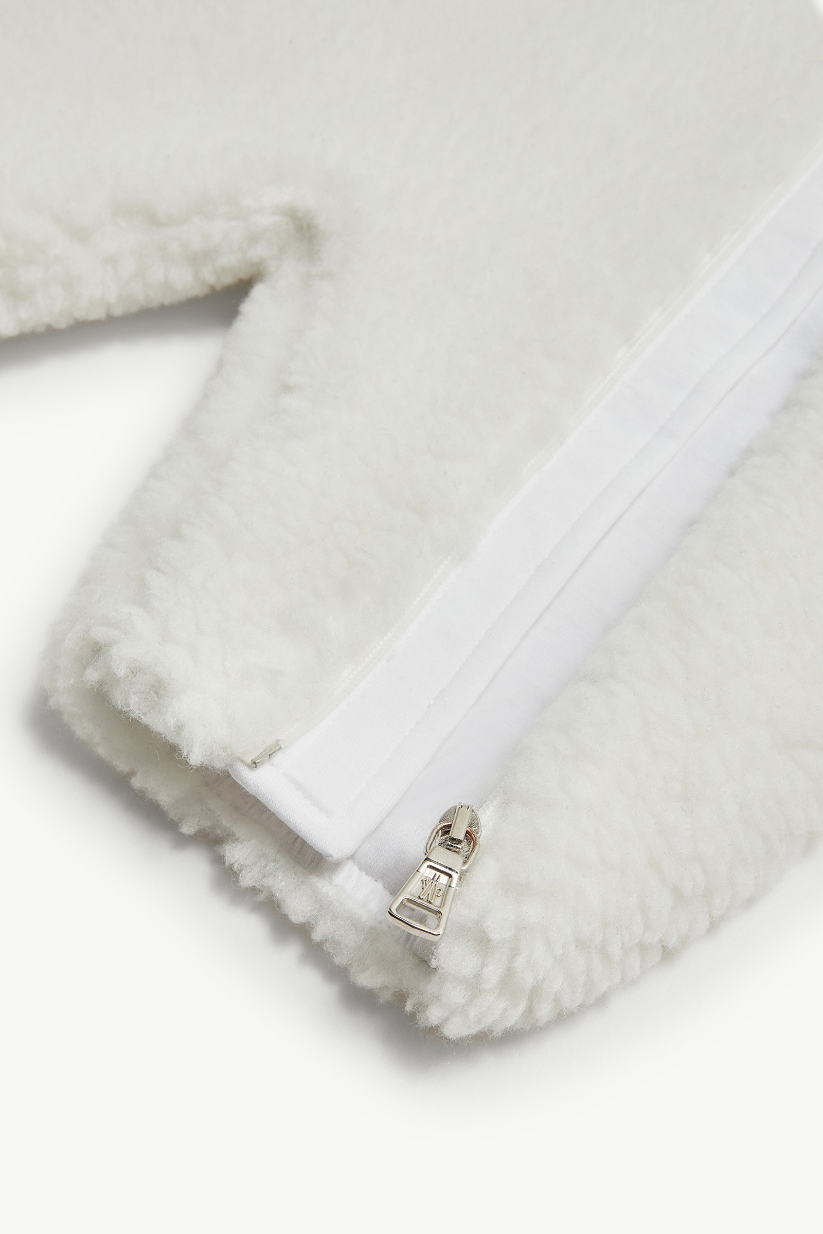 Moncler Teddy Hooded Baby Grow In White