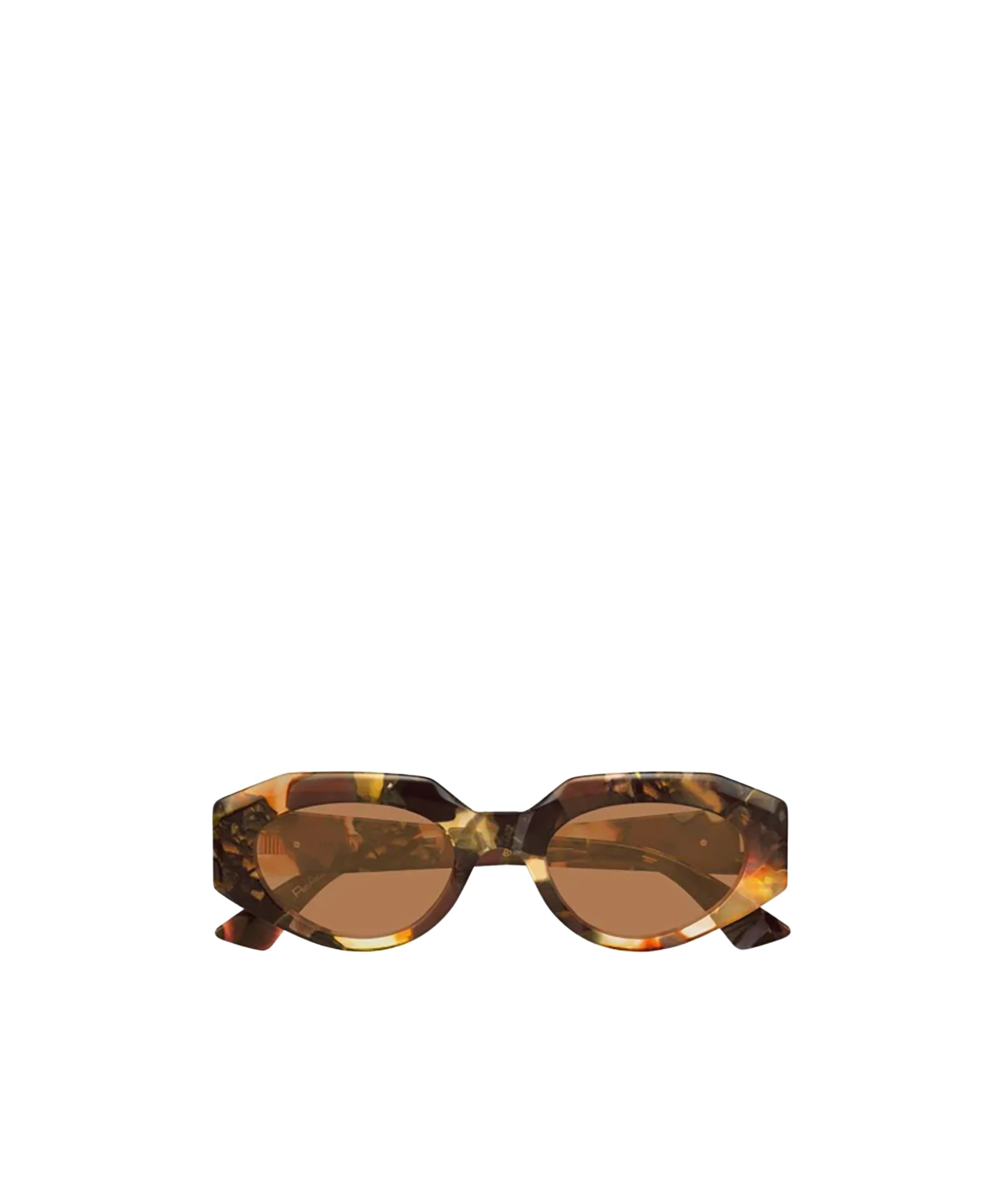 Bottega Veneta Eyewear Oval Frame Sunglasses In Brown