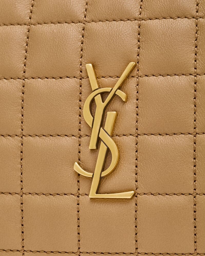 Saint Laurent Cassandre Cross Body Bag In Nude