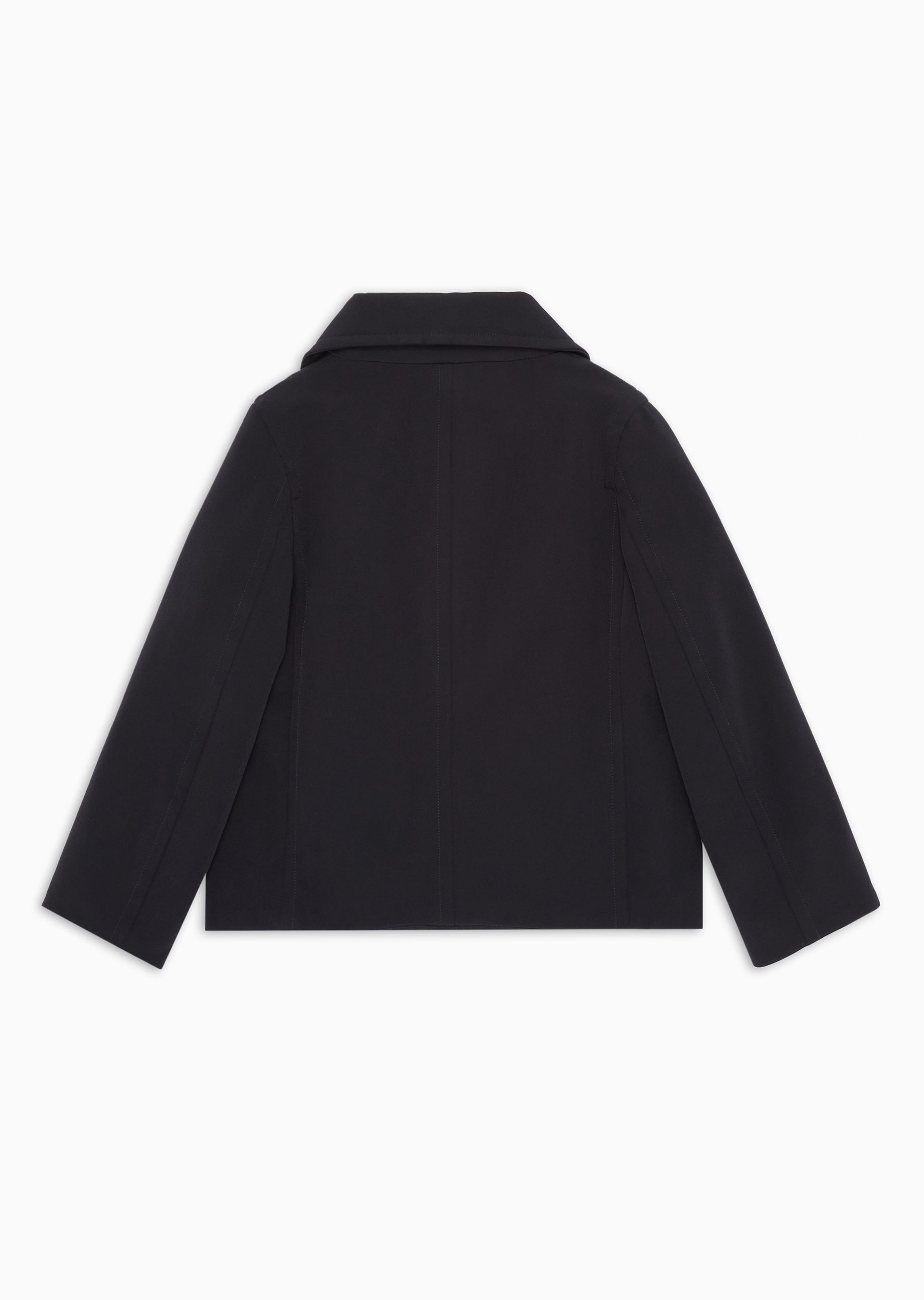 Emporio Armani Logo-plaque Single-breasted Blazer In Black