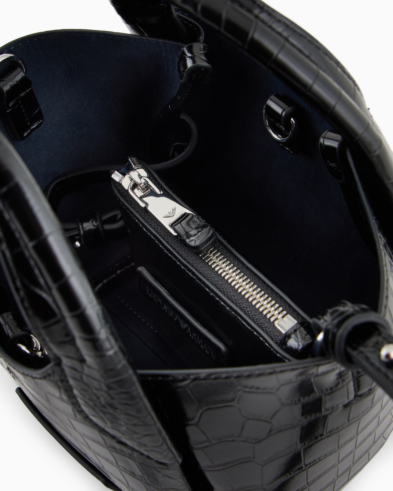 Shop Emporio Armani Logo-charm Tote Bag In Black