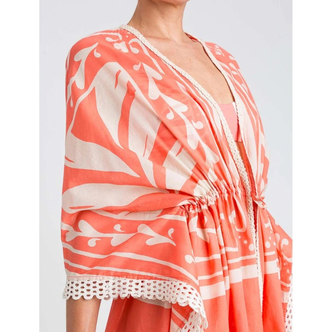 Twinset Kaftan Coral/beige