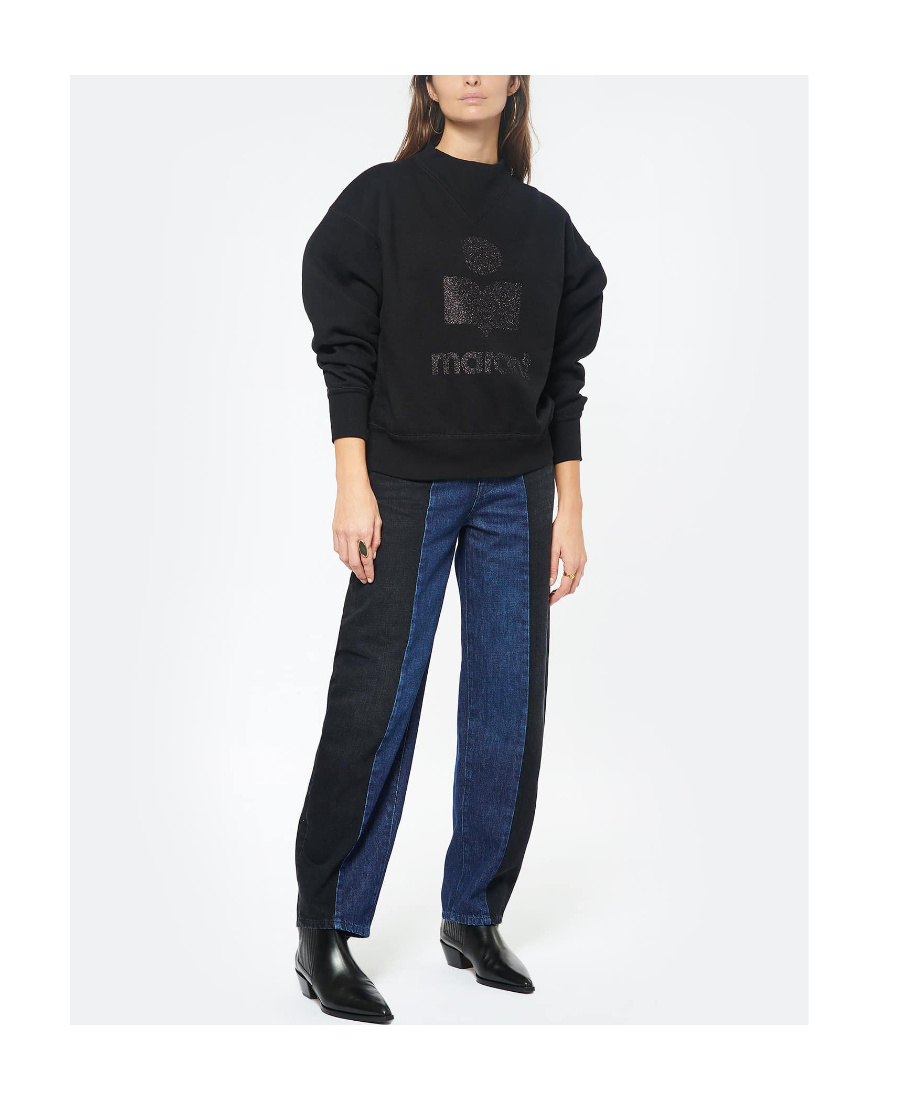 Isabel Marant Étoile Moby Logo-print Sweatshirt In Black