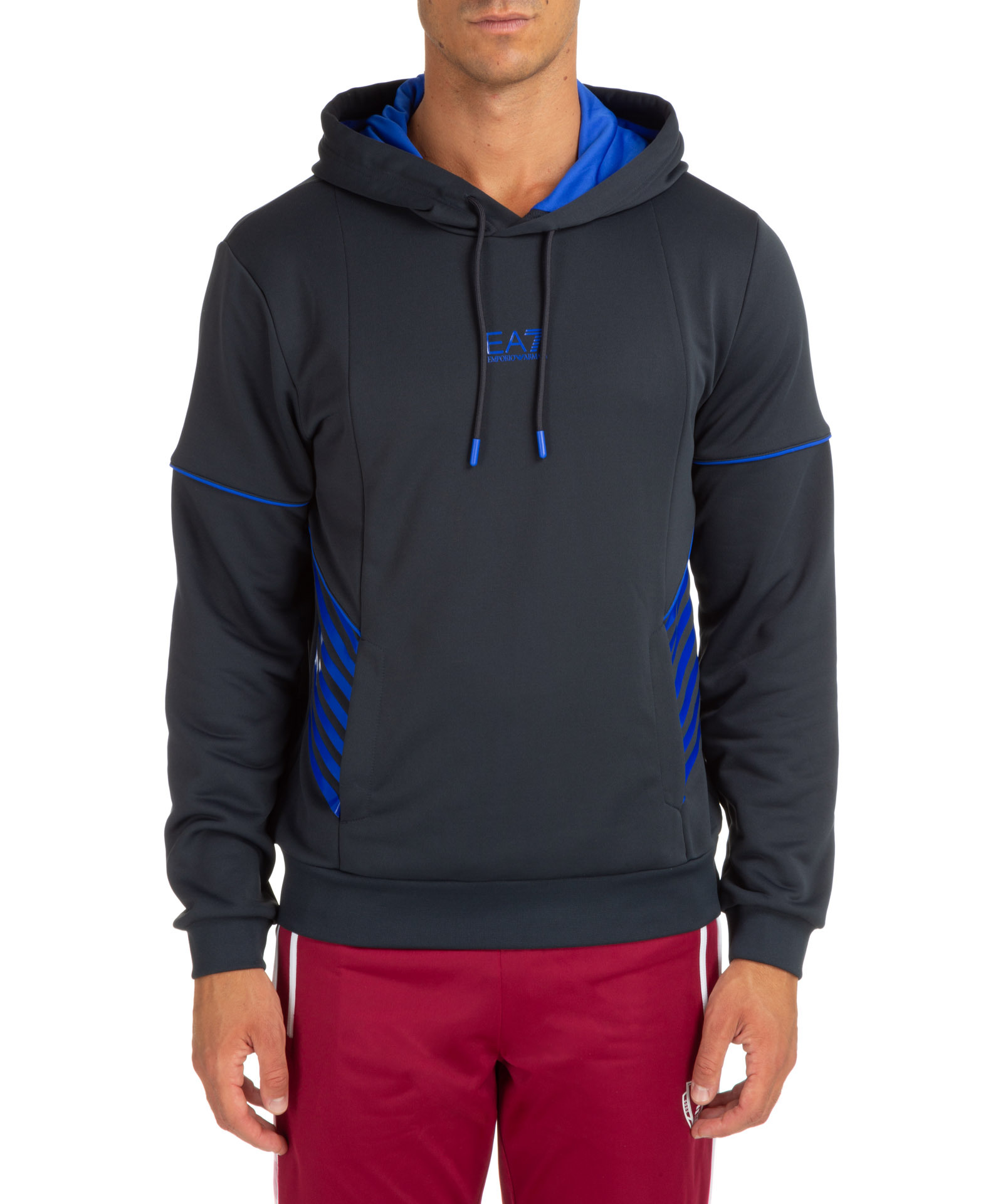 Ea7 Logo Pattern Sweater In Black