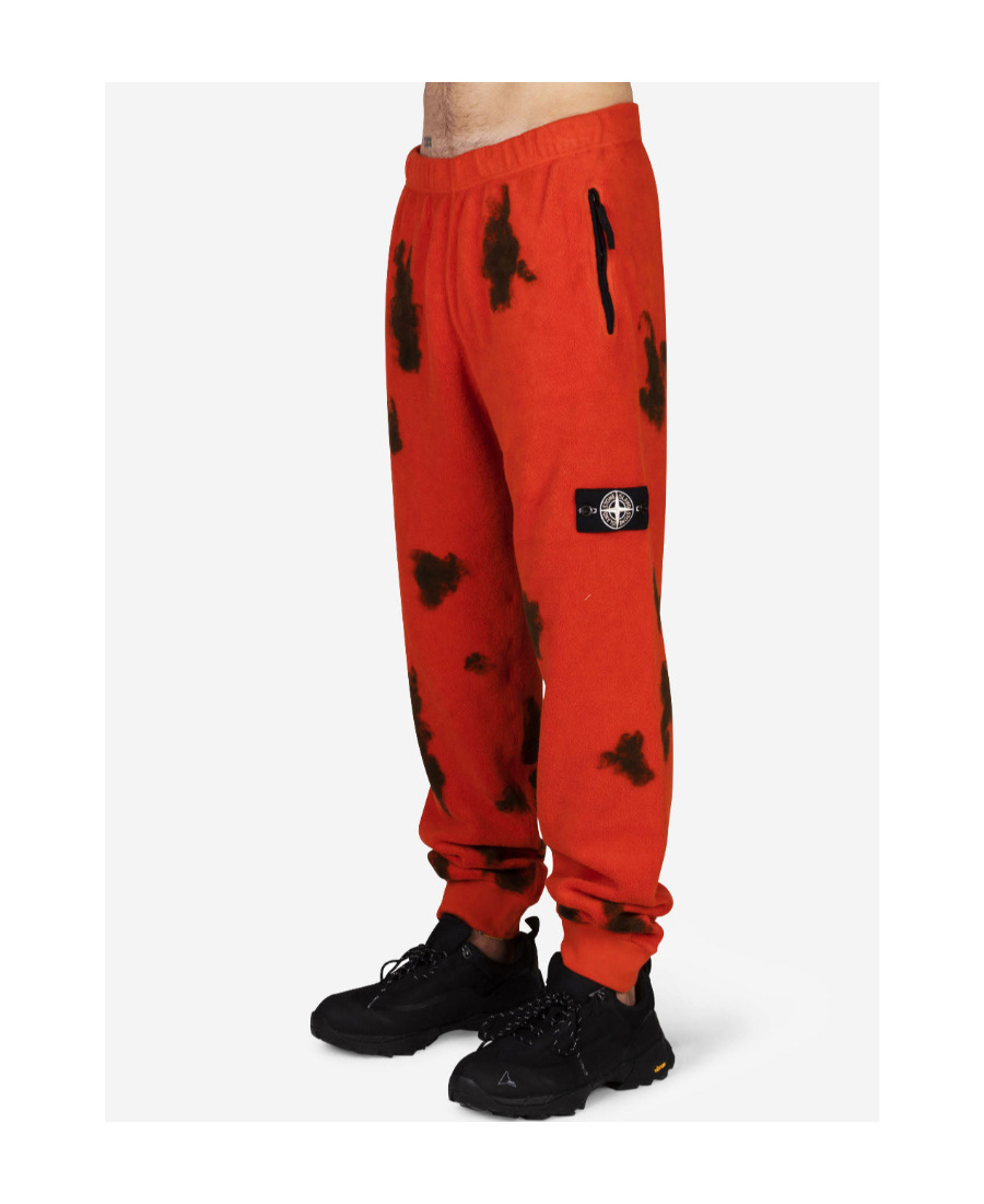 Stone Island Compass-patch Track Pants In Red