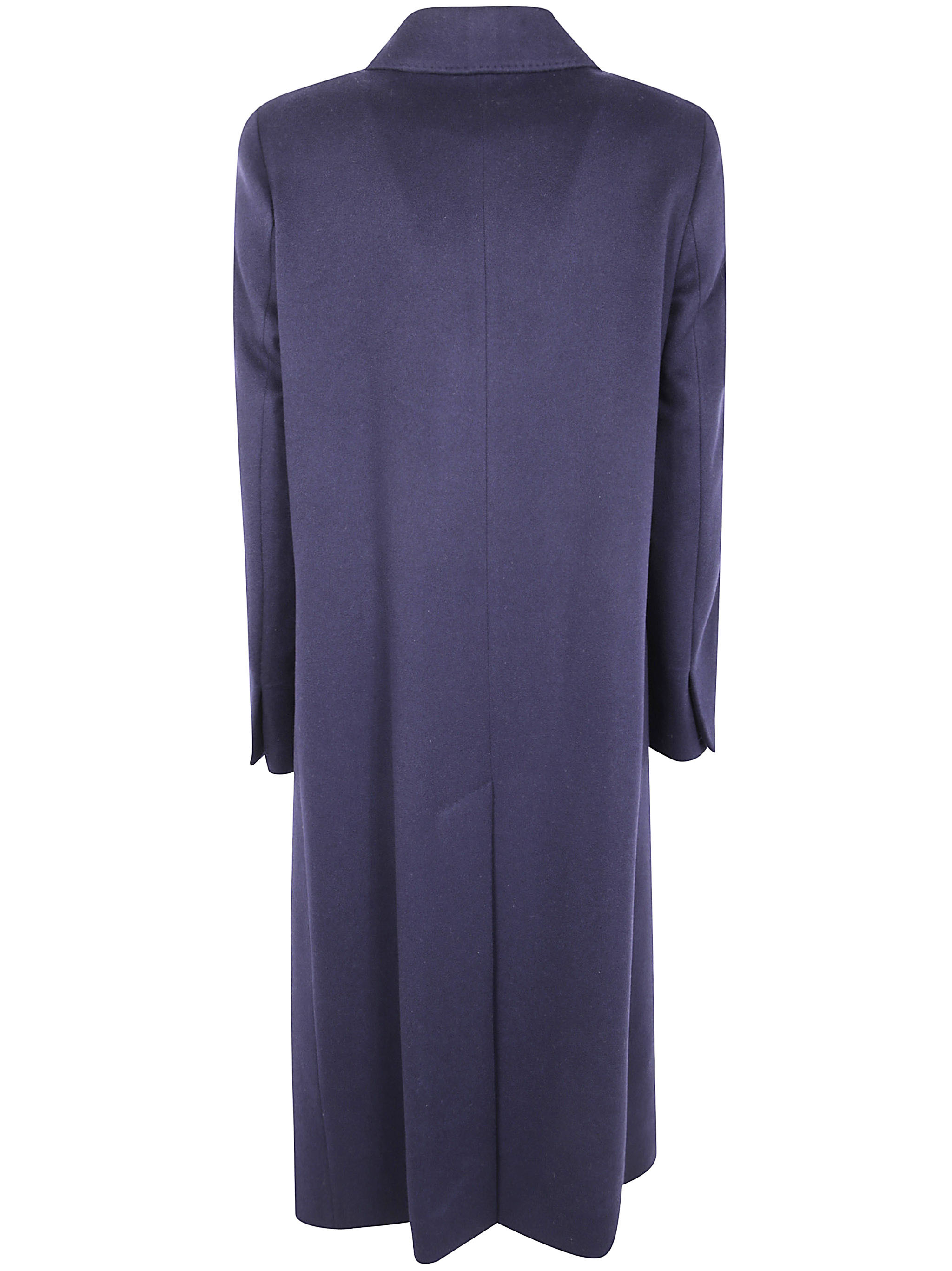 Seventy Cashmere Double-breasted Coat In Blue