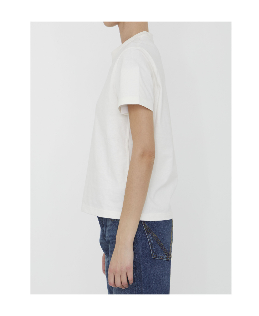 Bottega Veneta Short-sleeved T-shirt With Round Neck In White