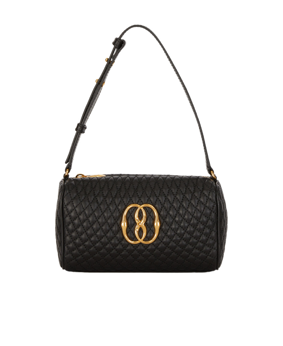 Bally Emblem Quilted Small Clutch Bag In Black