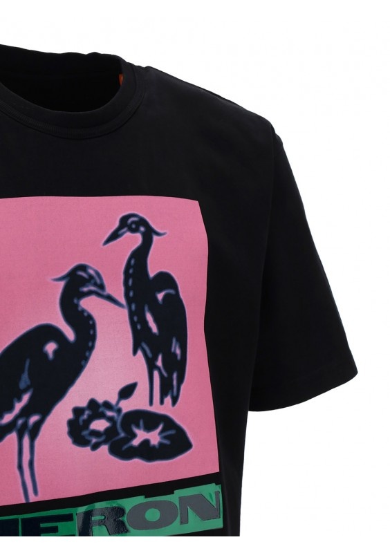 Heron Preston Logo Printed T-shirt In Black
