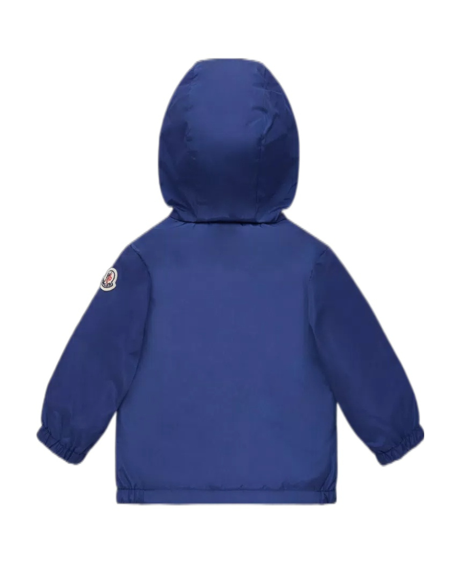Moncler Logo-print Detail Hooded Jacket In Blue