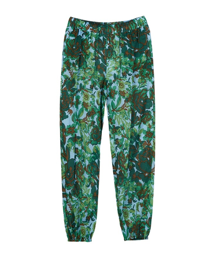 Tory Burch Elastic Waist Casual Pants In Green