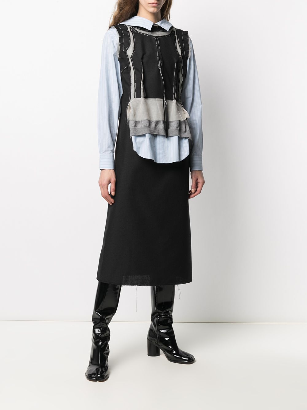 Maison Margiela Multi-panel Design Dress In Black