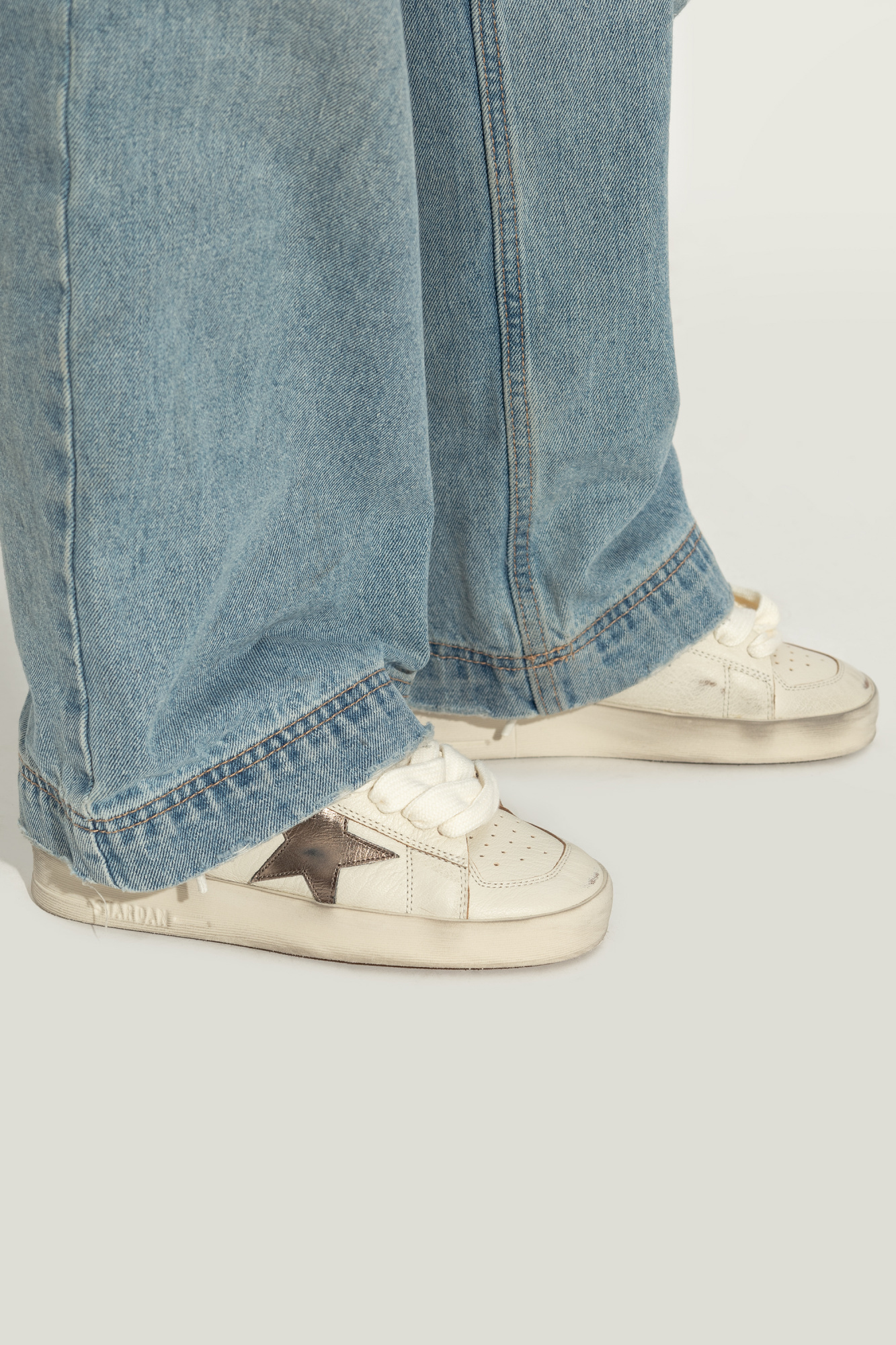 Golden Goose White Multicolor Shoes Flat Shoes In White