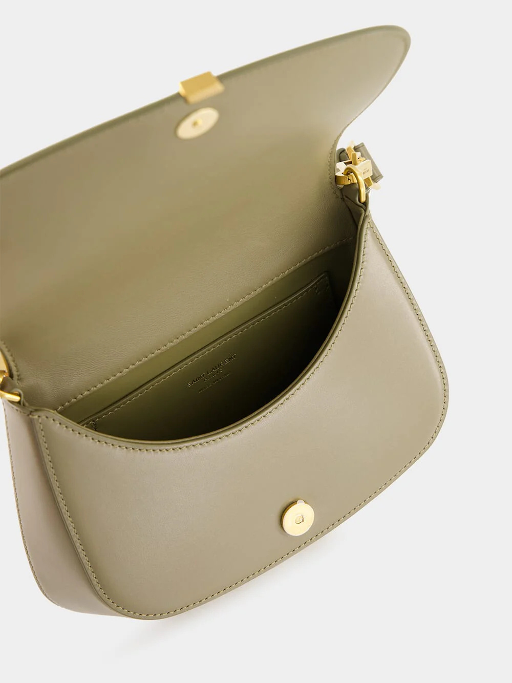 Saint Laurent Ysl Top-handle Bag In Smooth Leather In Brown