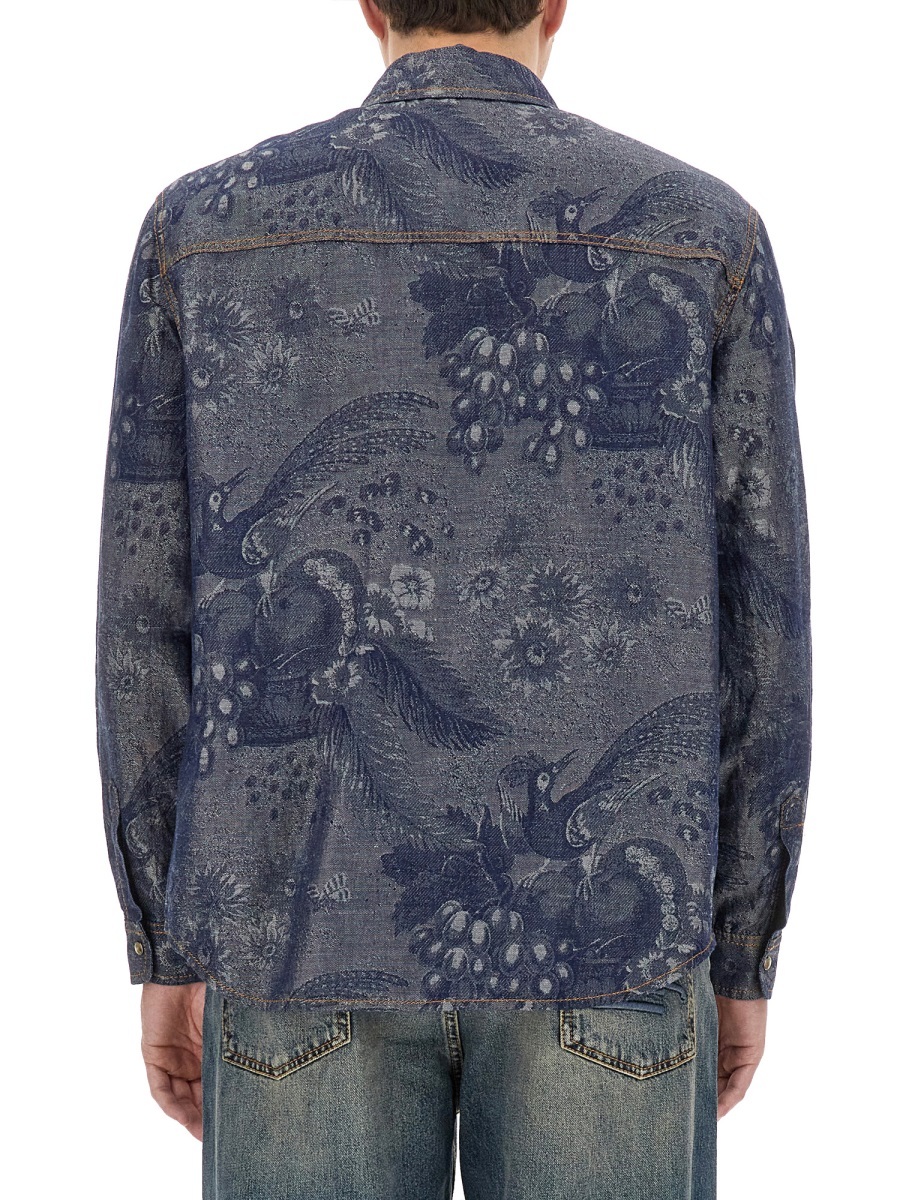 Etro Paisley Pattern Shirt In Black