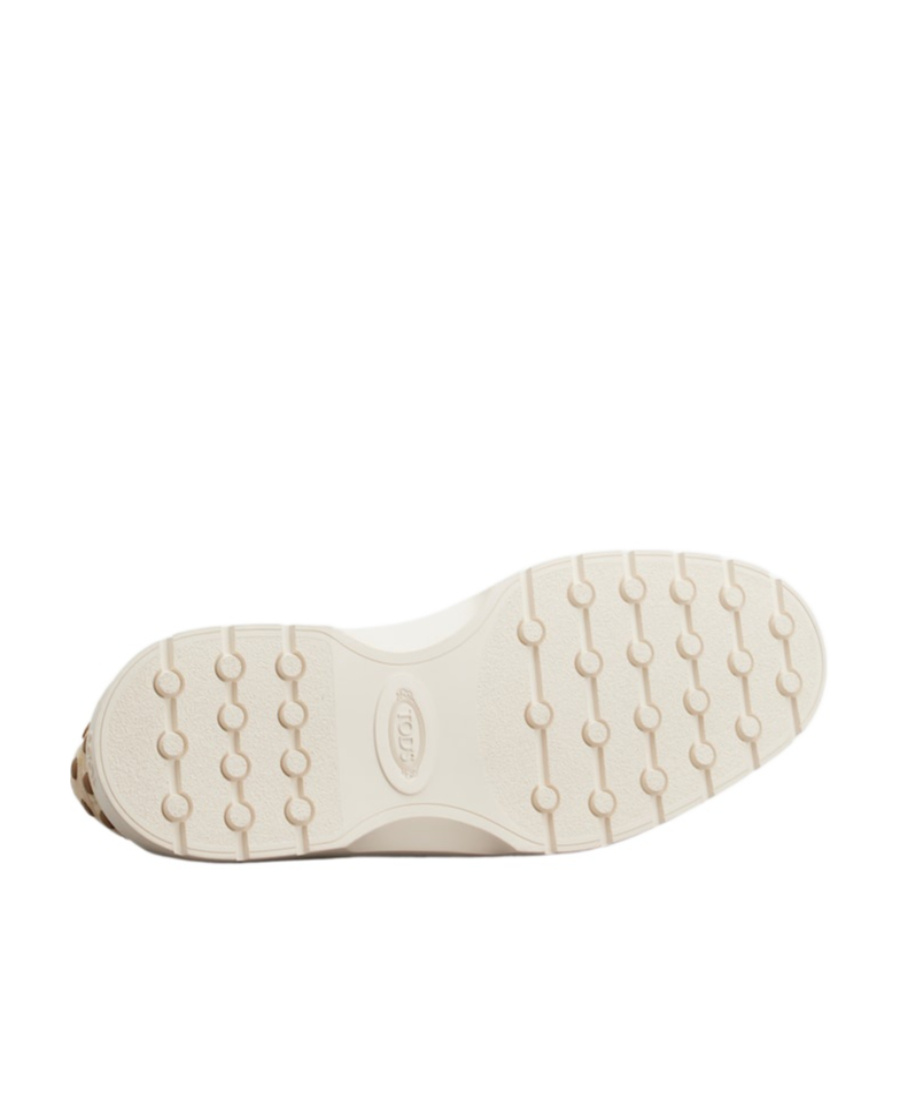 Tod's Sand Suede Loafers In Nude