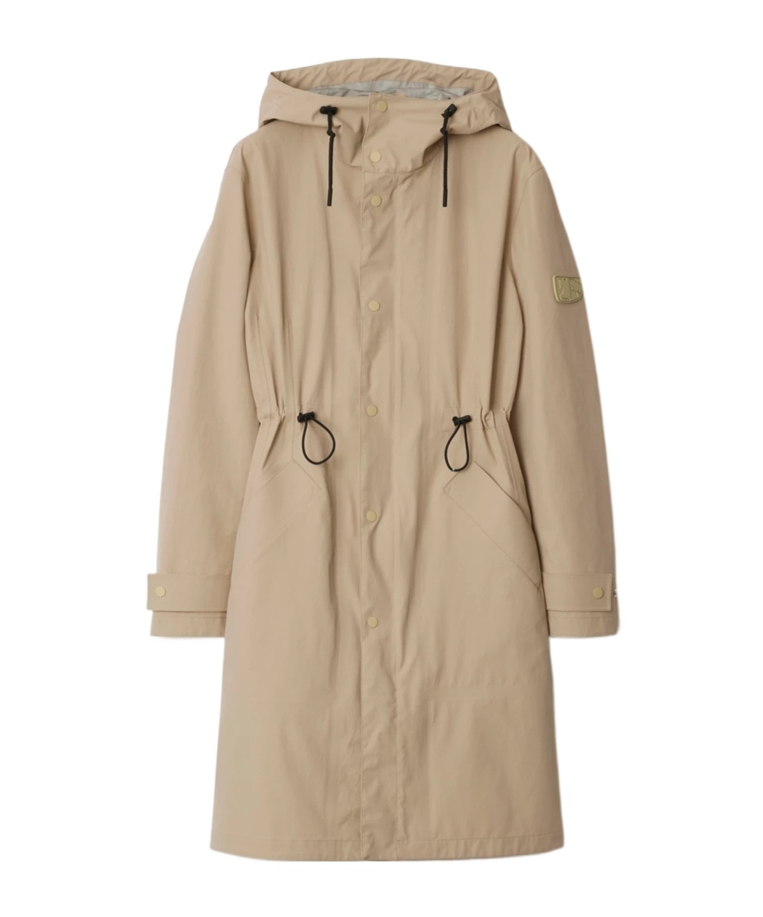 Burberry Hooded Waterproof Coat In Nude