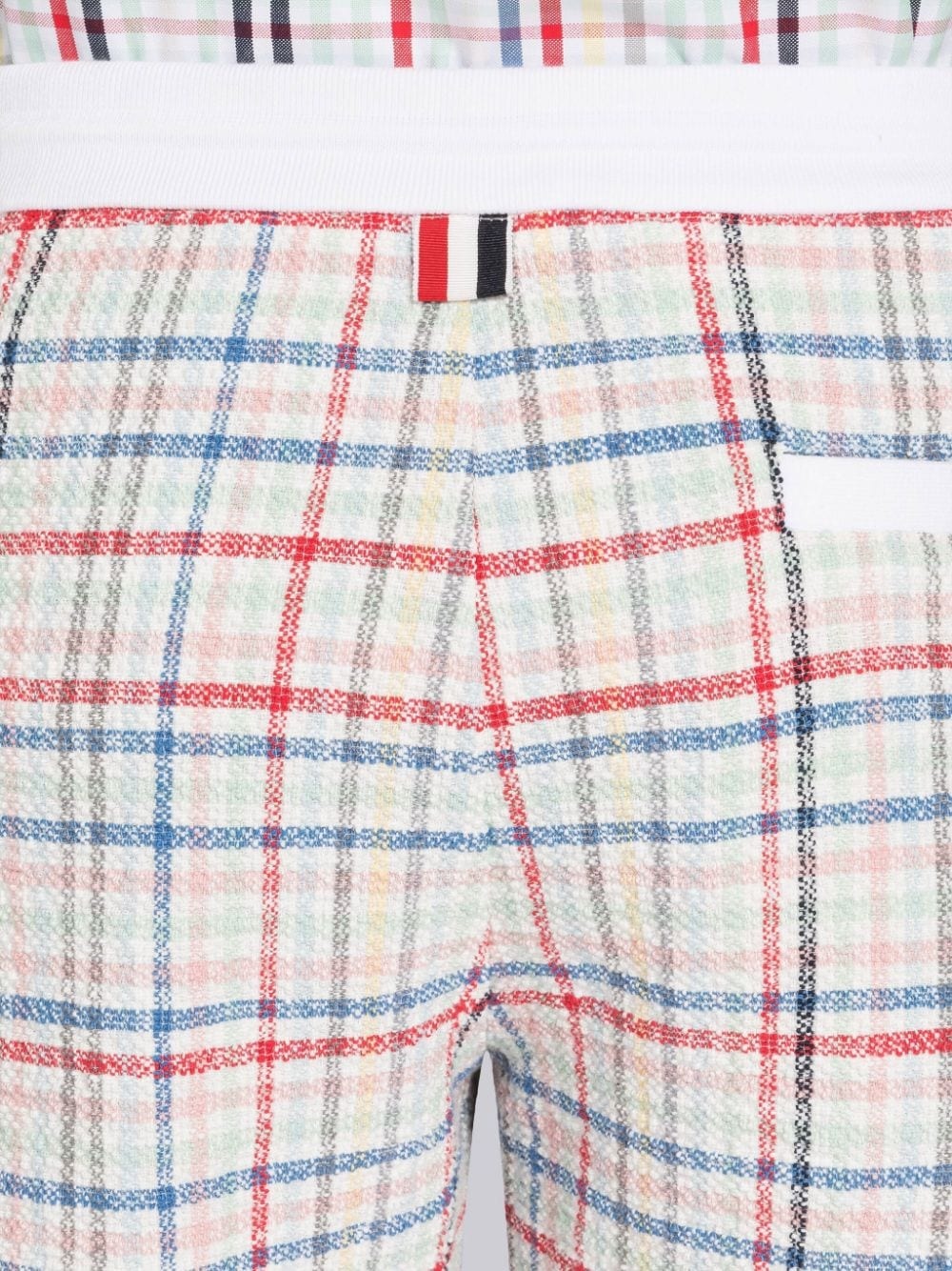 Thom Browne Gingham-check Tweed Shorts In White