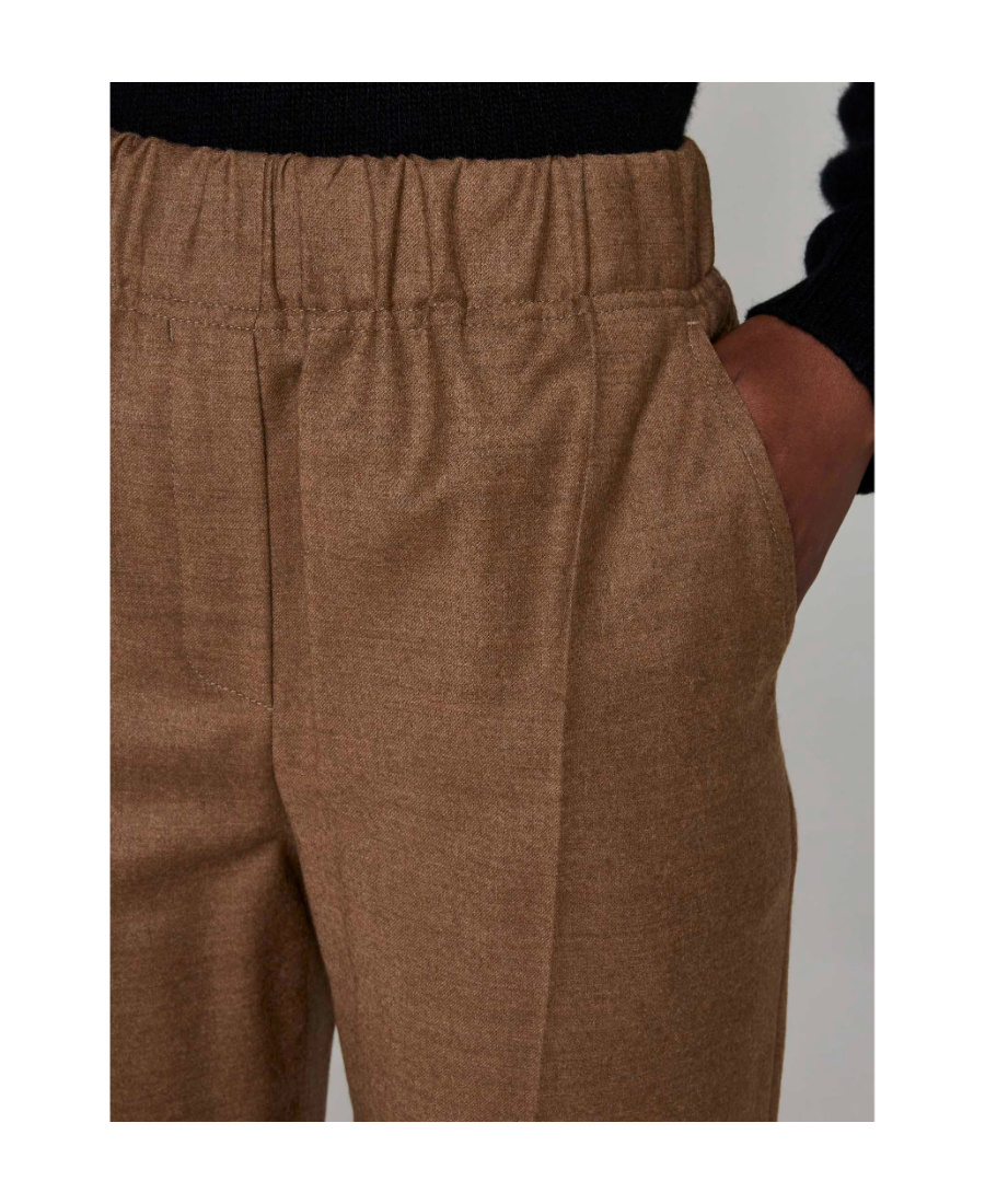 Weekend Max Mara Straight Leg Cropped Pants In Brown