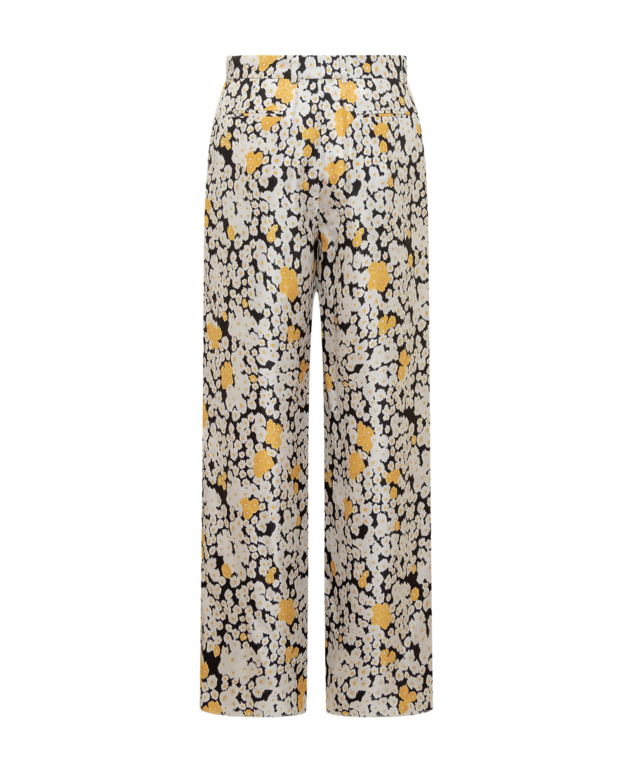 Lanvin Printed Satin Pant In Nude