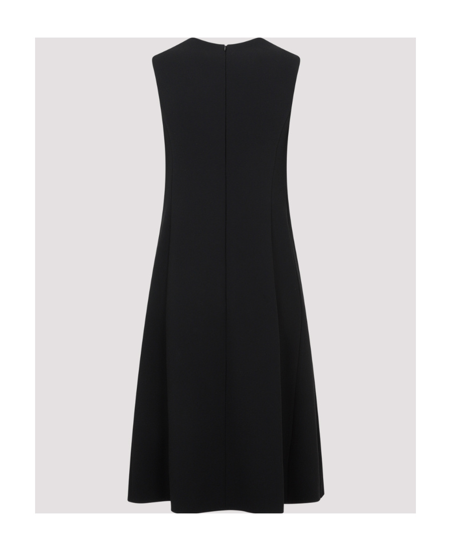Givenchy Pleated Buttoned Cady Dress In Black