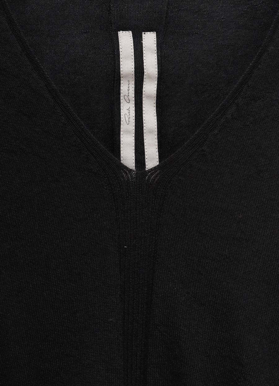 Rick Owens V-neck Sweater In Black
