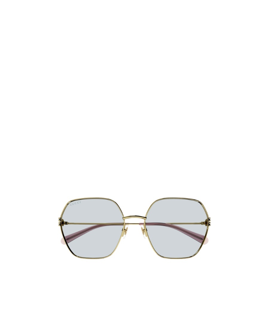 Gucci Geometric-frame Hexagonal Sunglasses In White